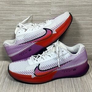 NikeCourt Air Zoom Vapor 11 Tennis Shoes White Purple Orange DR0644-101 Mens 13